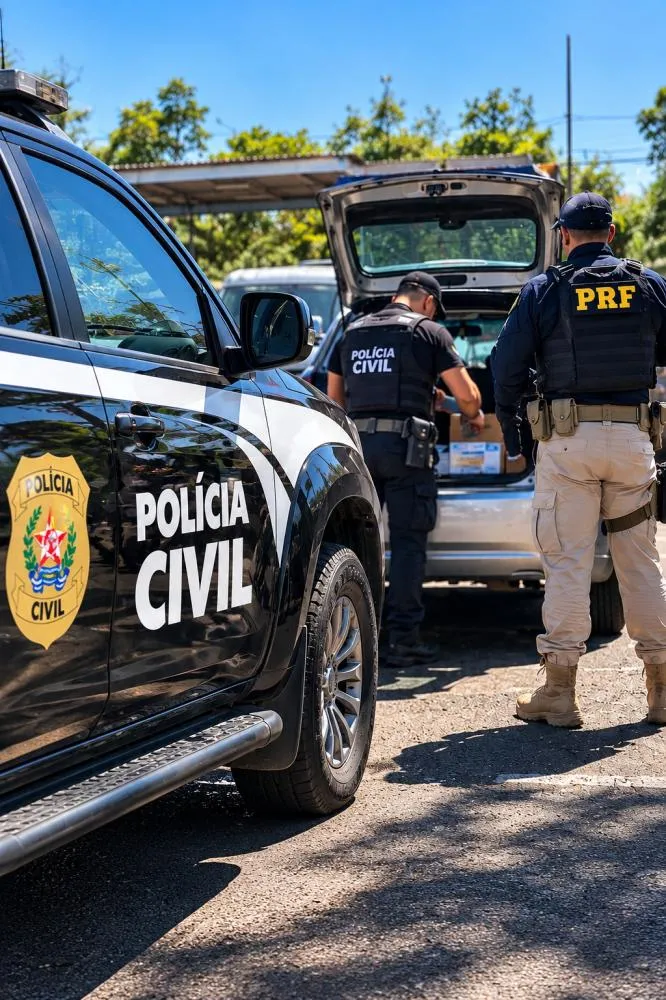 forças de segurança Civil e PRF prendem dois homens com armas e medicamentos suspeitos em Uberlândia